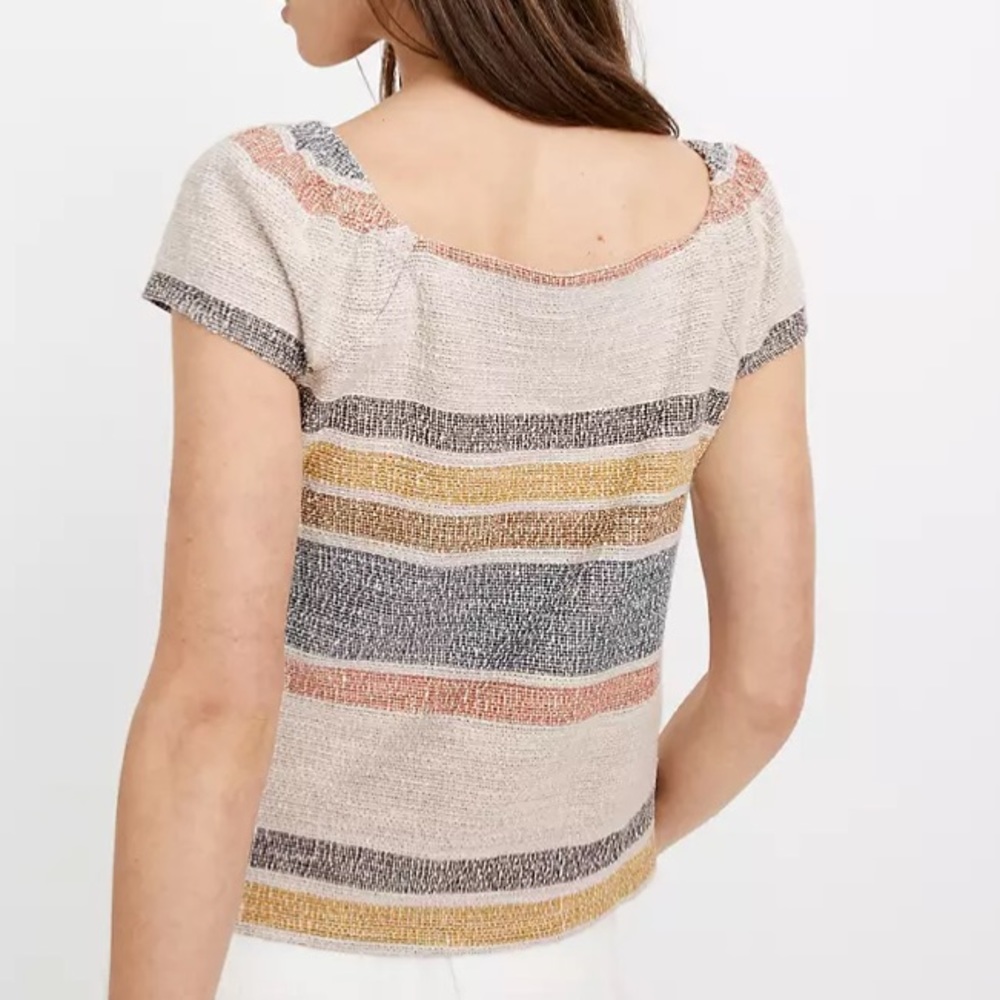 Madewell Texture & Thread Button-Front Top - Picture 3 of 7